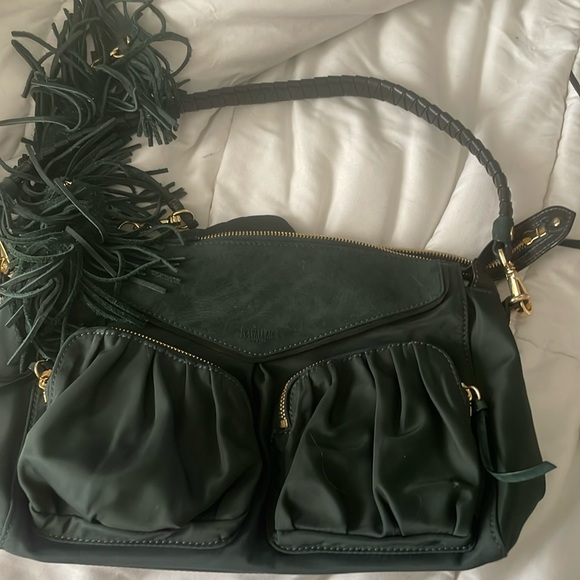 MZ Wallace green bag with additional pouch and tassel - Picture 1 of 7